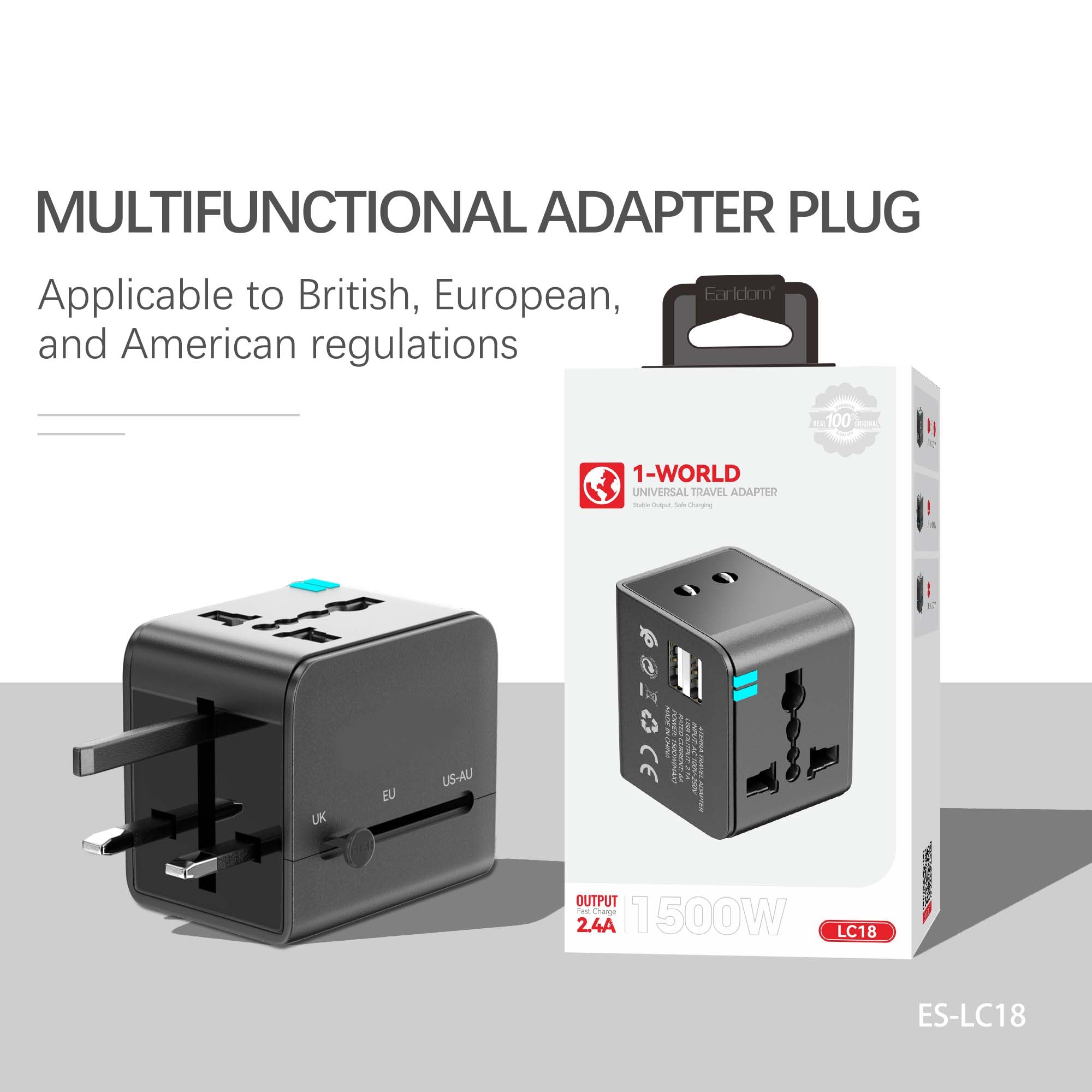 Universal Travel Adapter - Worldwide Mobile