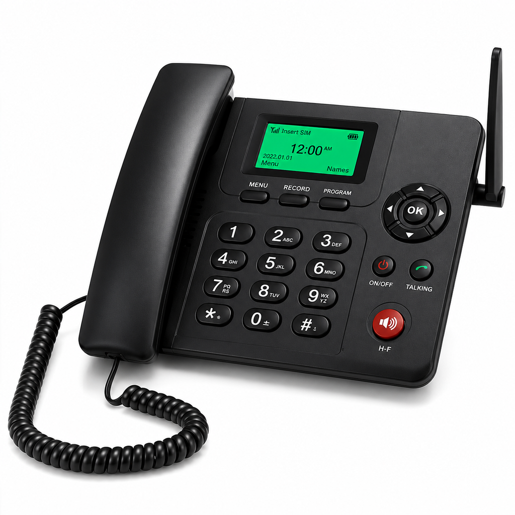 4G Wireless Desktop Telephone with SIM Card Support