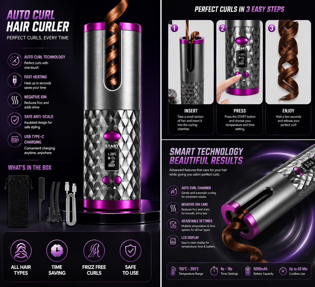 Cordless Hair Curler