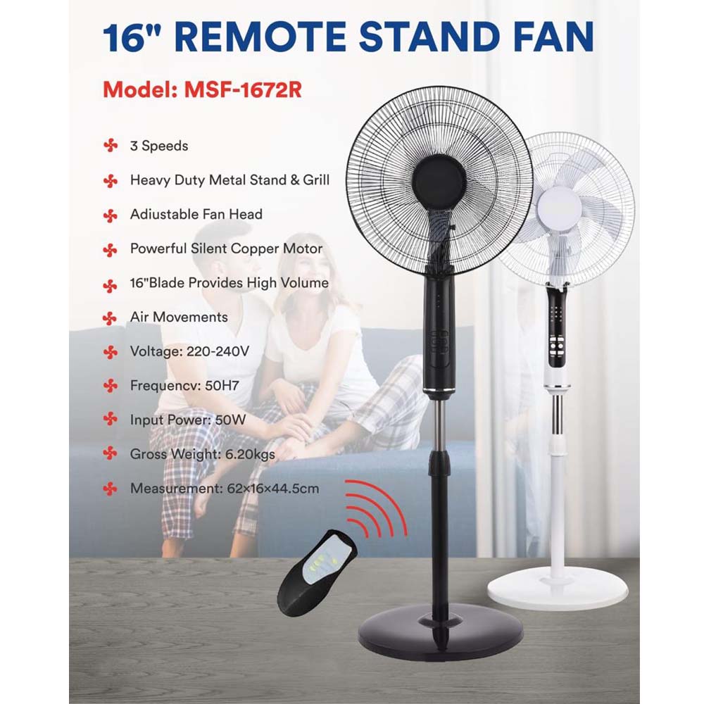 MSF-1672R 16" Luxury Stand Fan