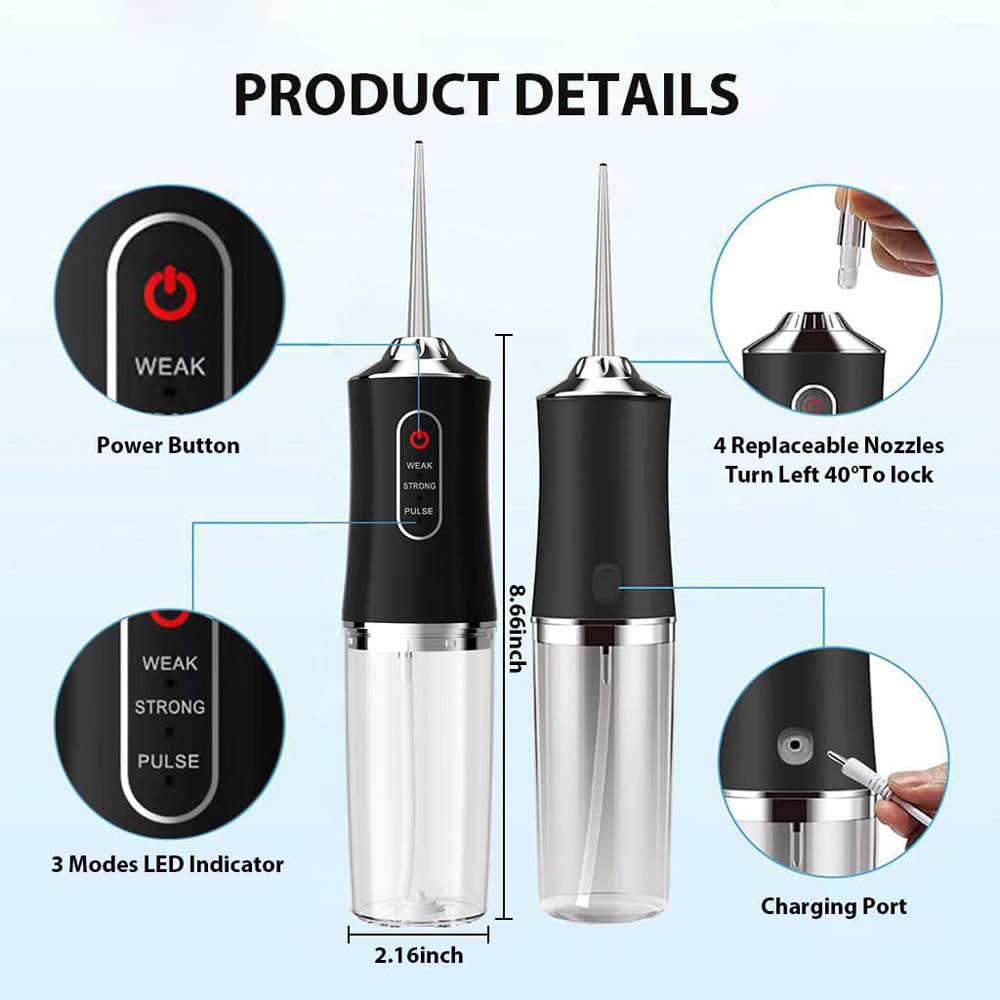 Cordless Electric Water Flosser 3-mode portable oral