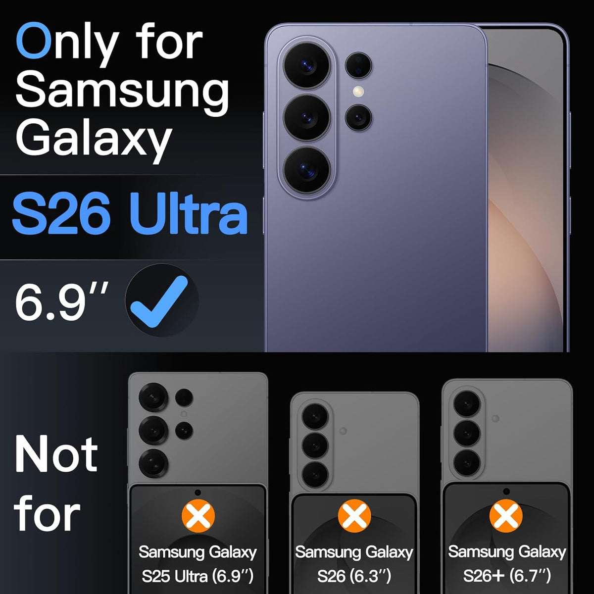 Tempered Glass Screen Protector for S26 Ultra 5G