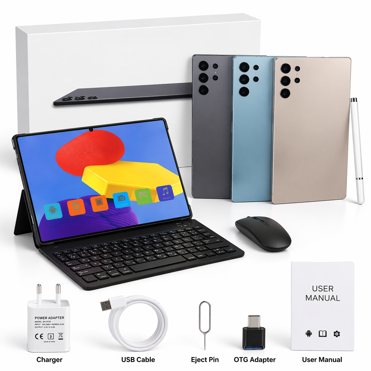 S24 Ultra Tablet 10-Inch with Keyboard