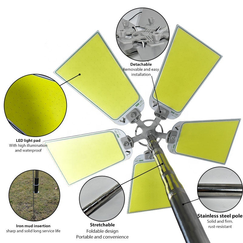 360° LED Camping Light | Adjustable Fishing