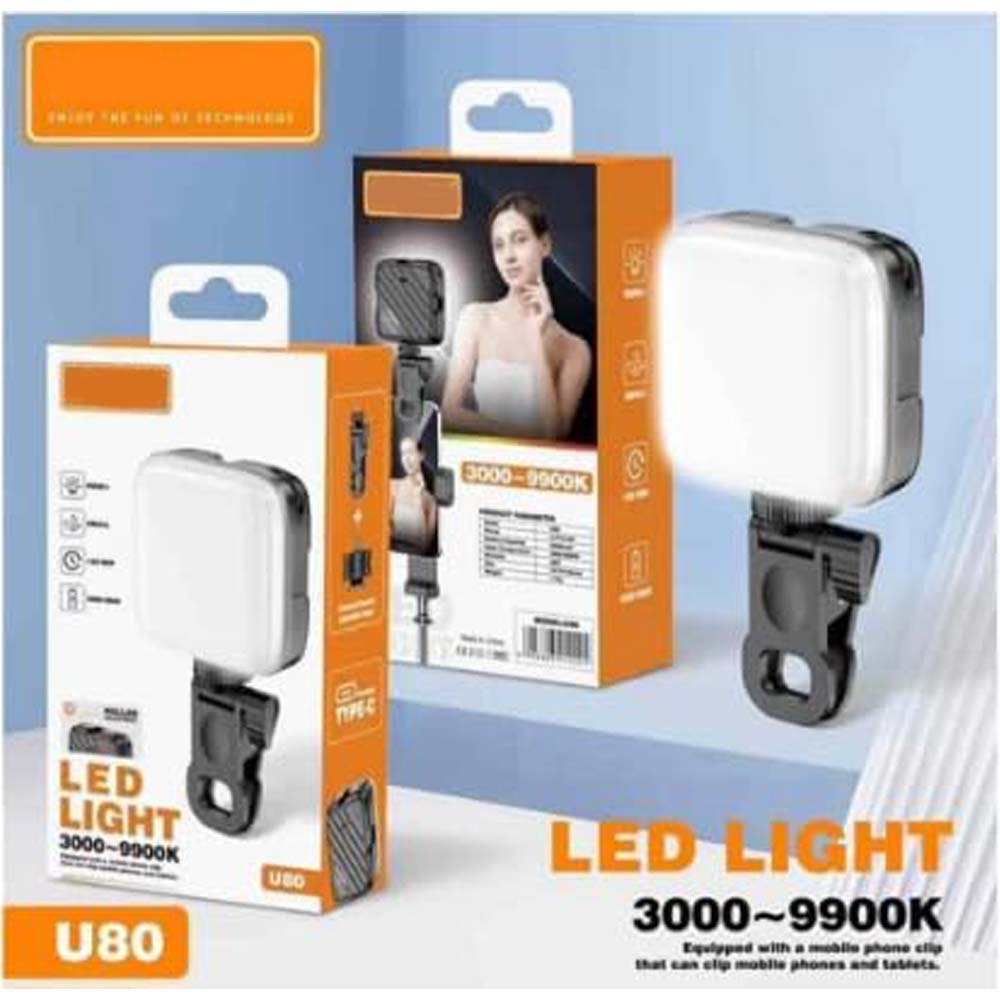 U80 LED RGB Phone Light Mini Portable Fill