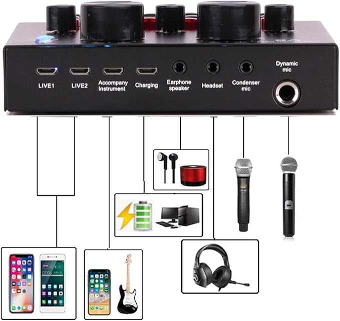 V8 Sound Card for Live Streaming