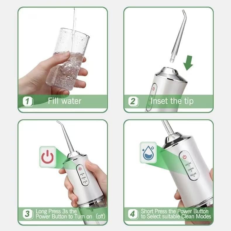 Portable Cordless Water Flosser with 220ml Water Tank