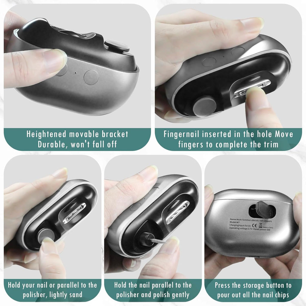 2-in-1 Electric Nail Clipper & File