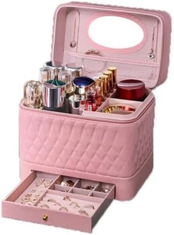 Leather Triple Makeup Case