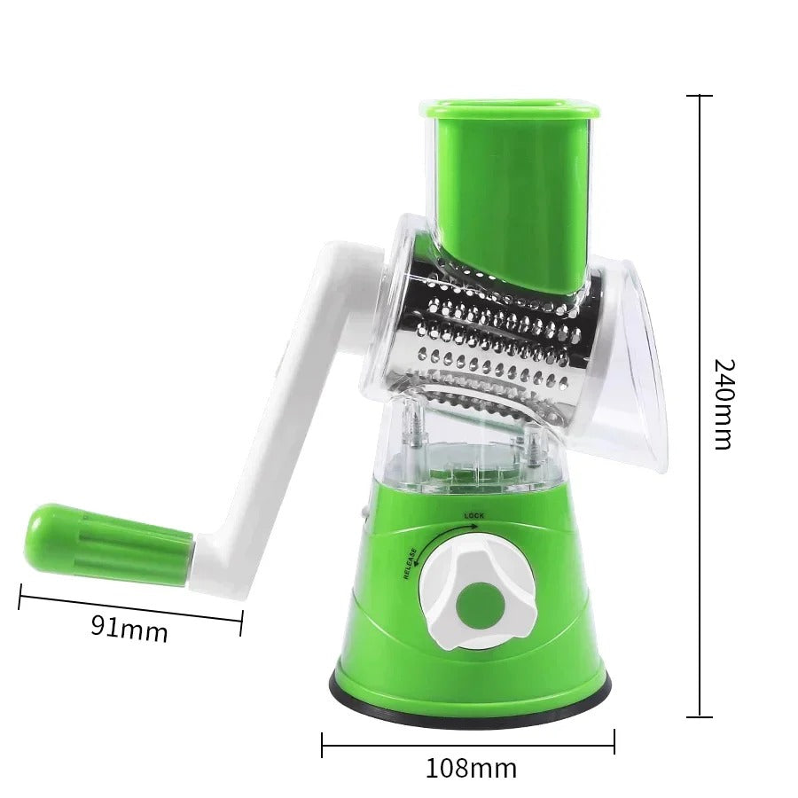 3-in-1 Manual Rotary Vegetable Drum Cutter