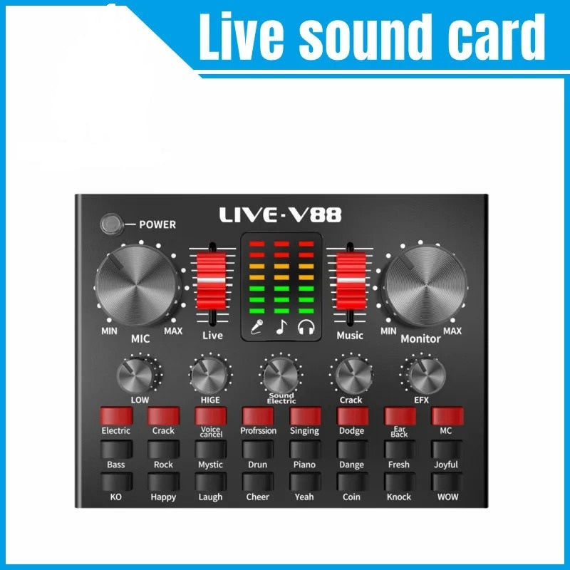 V88 Live Sound Card Mixer
