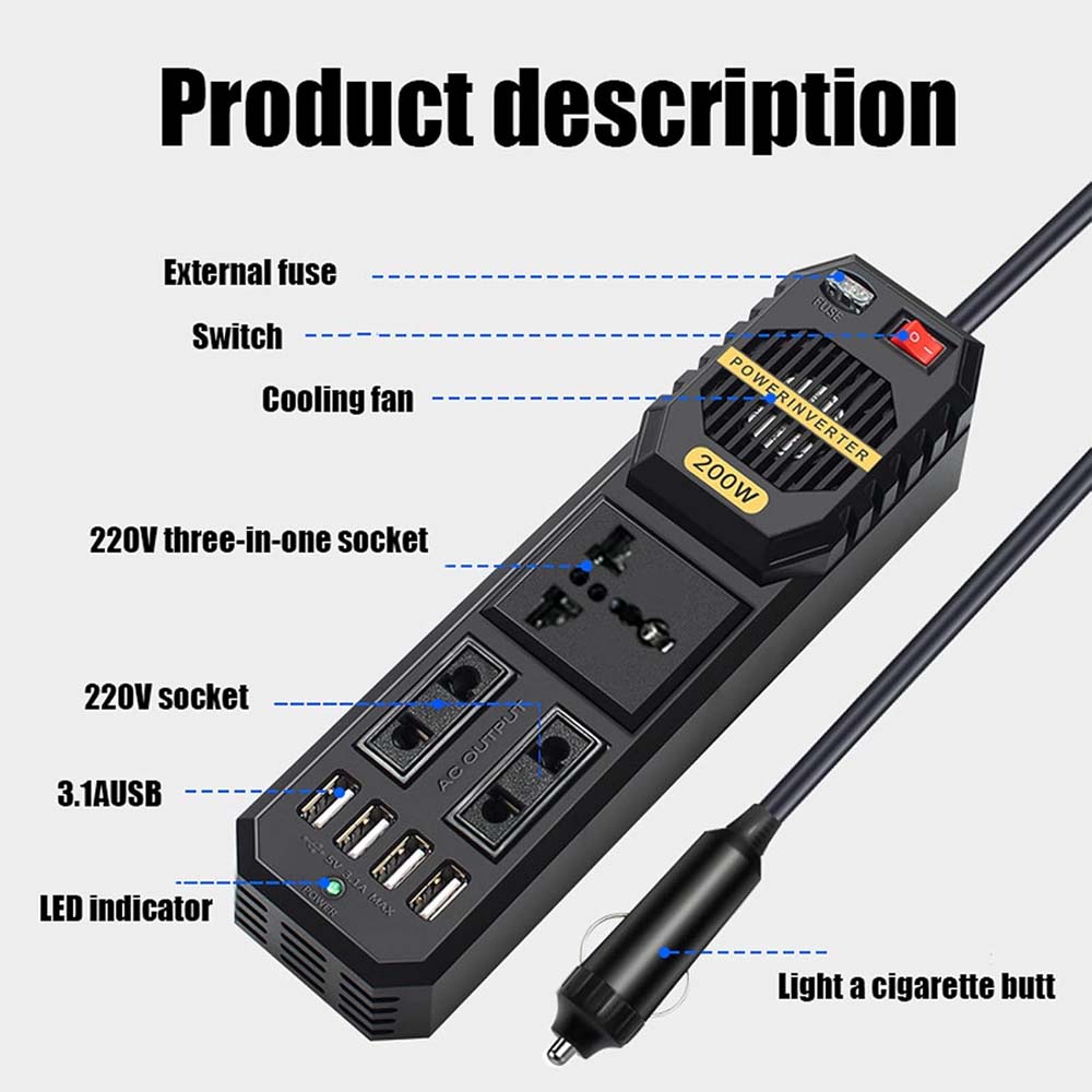 200W Car Power Inverter