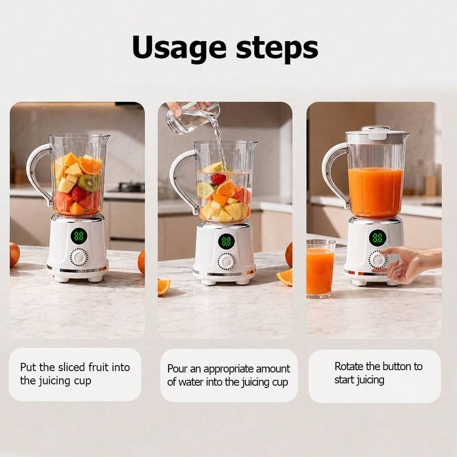 Portable USB Rechargeable Blender with LED Display