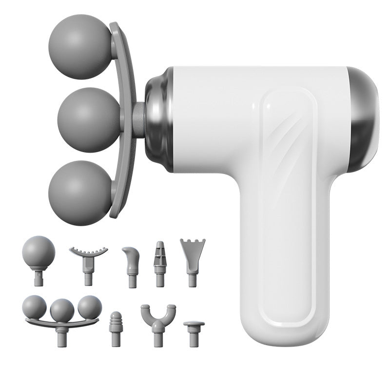 3-Head Mini Portable Massage Gun with 6 Speed Levels