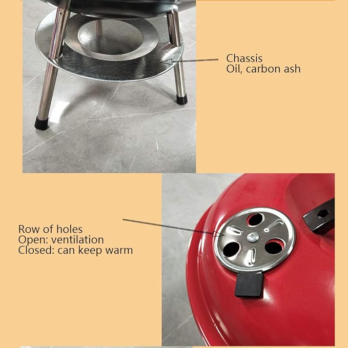 Large Charcoal Barbecue with Wheels