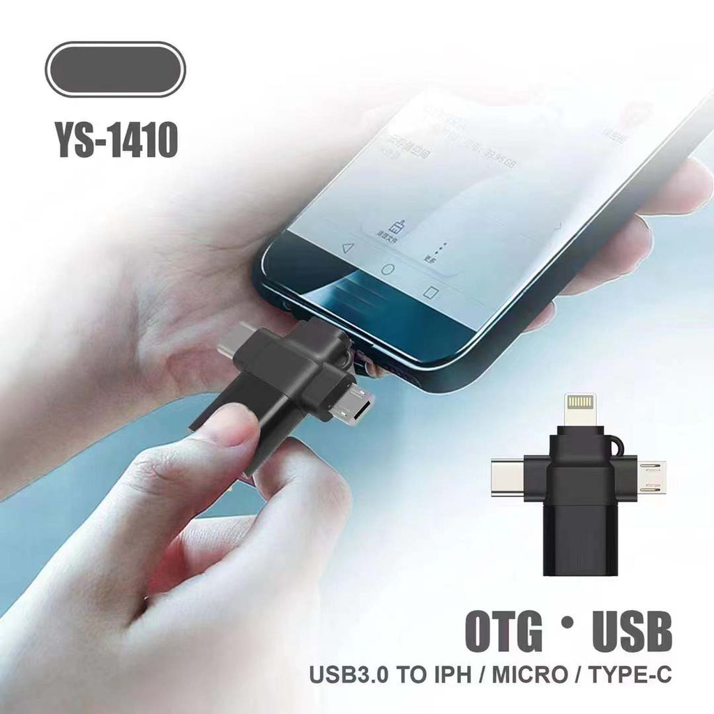 YS-1410 3-in-1 OTG Adapter USB 3.0, SD/TF