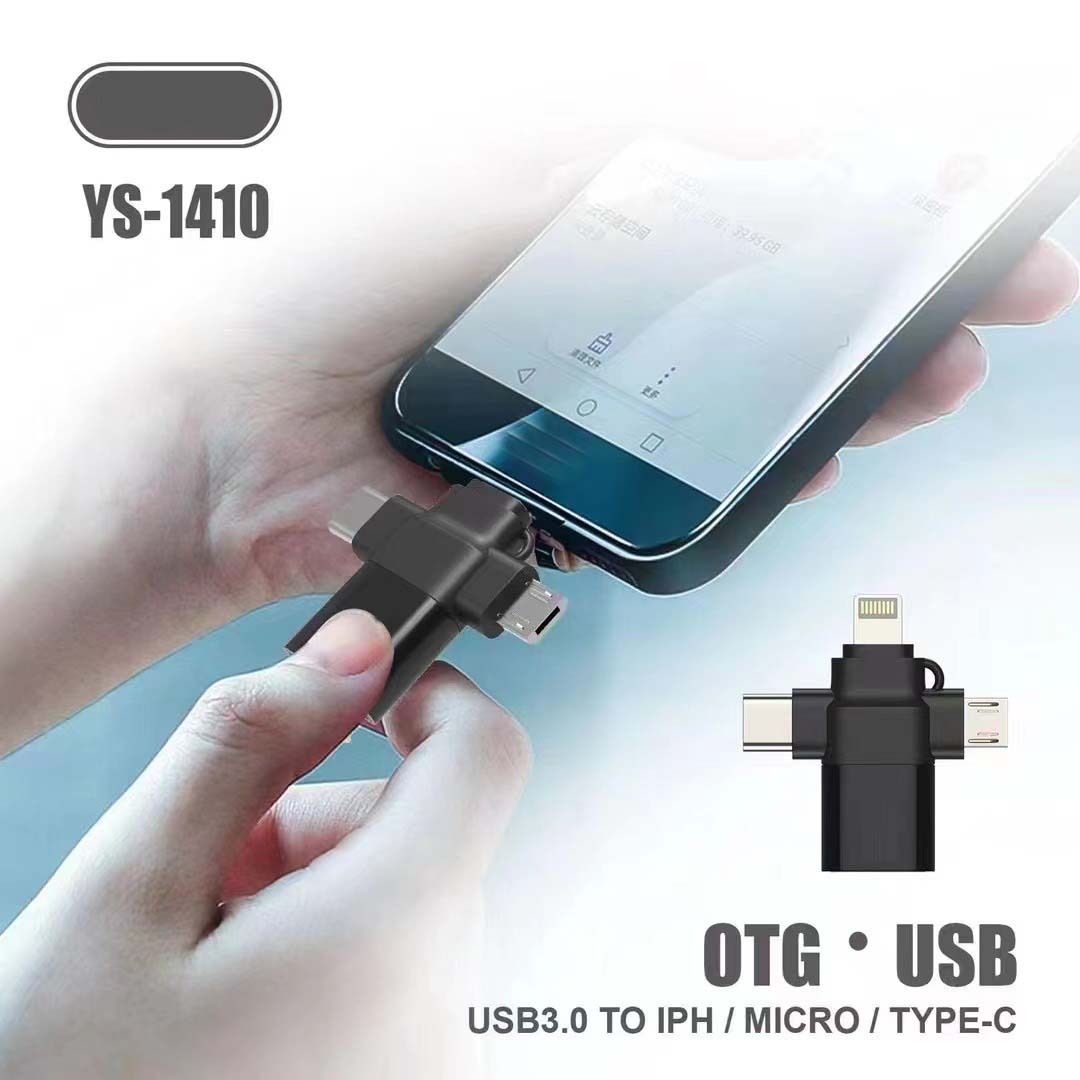 YS-1410 3-in-1 OTG Adapter USB 3.0, SD/TF