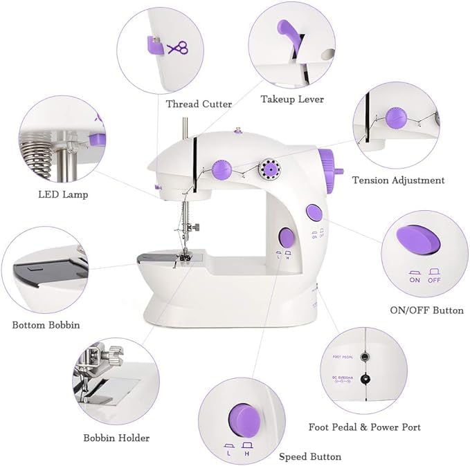 Beginner-Friendly Mini Electric Sewing Machine