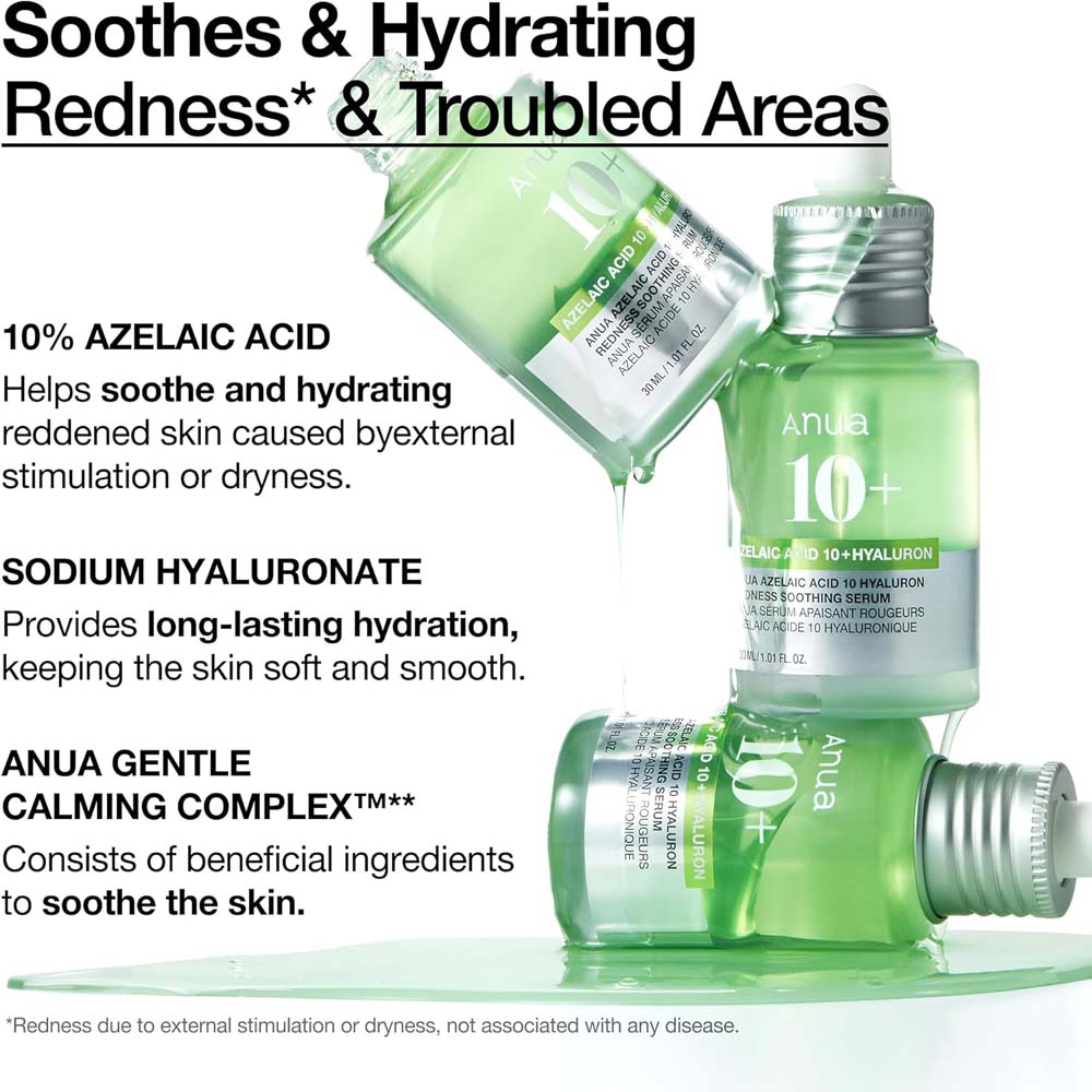 Anua Azelaic Acid 10 Soothing Serum with Hyaluronic Acid