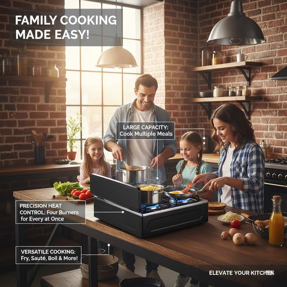 OE-441 European 4-Burner Gas Stove