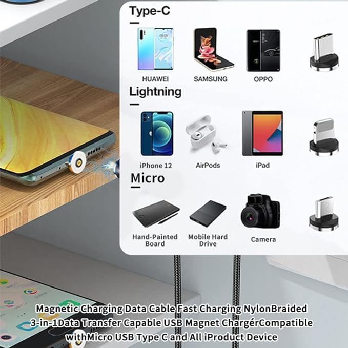 3-in-1 Magnetic Charging Cable