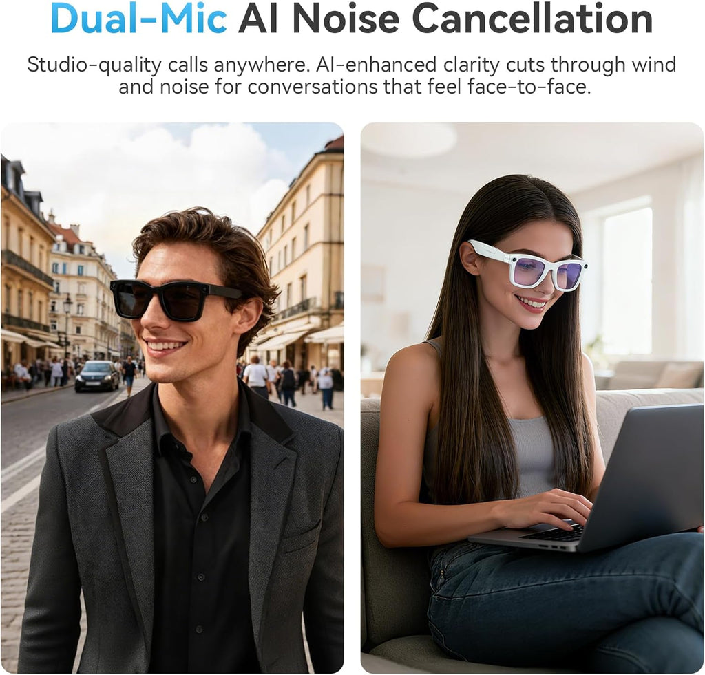 AI Smart Glasses with 8MP 2K HD Camera