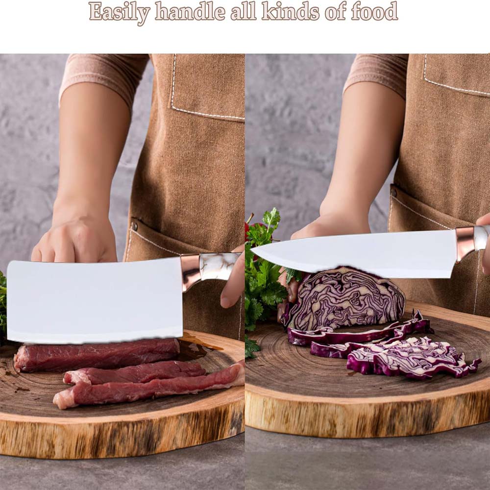 9-Piece White Kitchen Knife Set Ultra-sharp