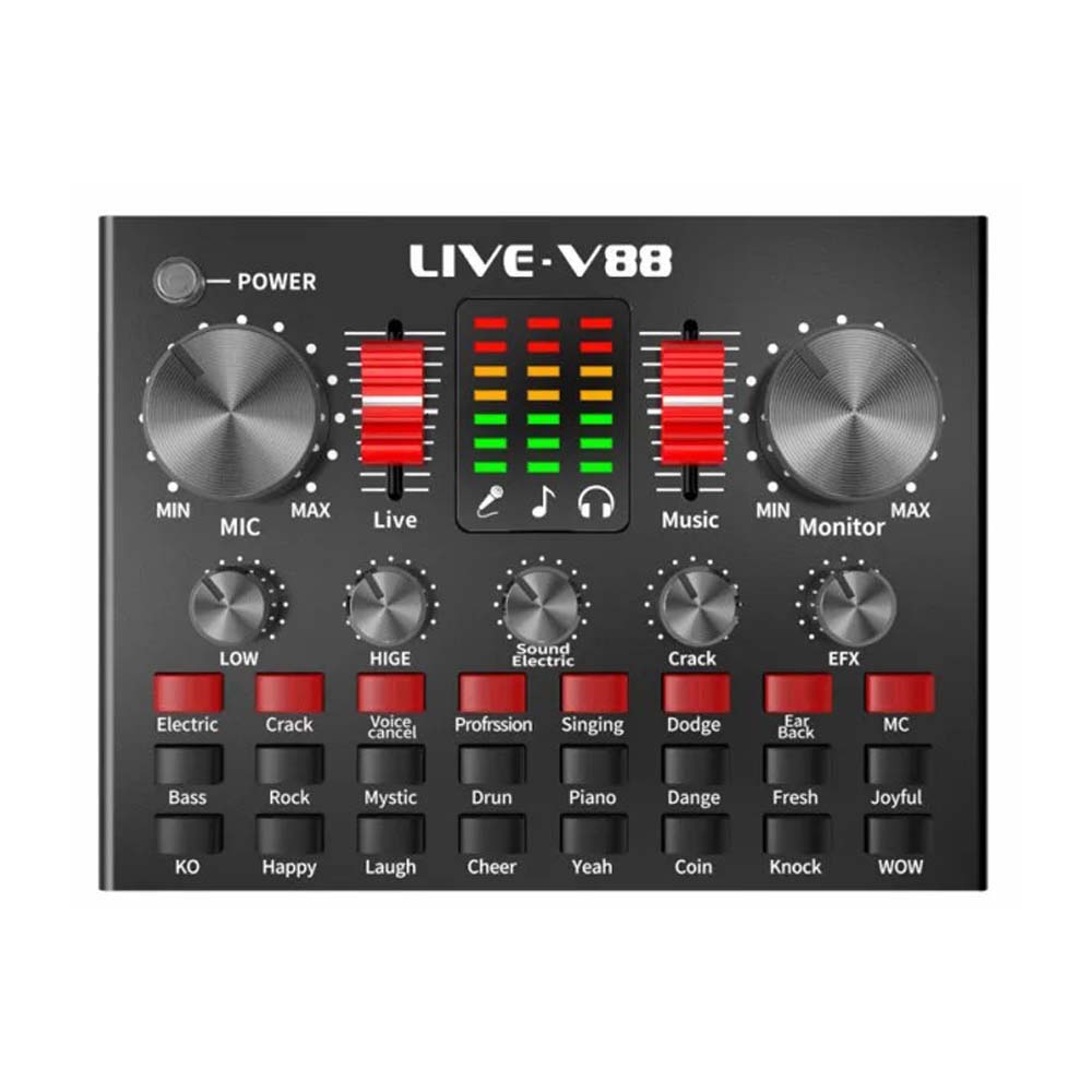 V88 Live Sound Card Mixer