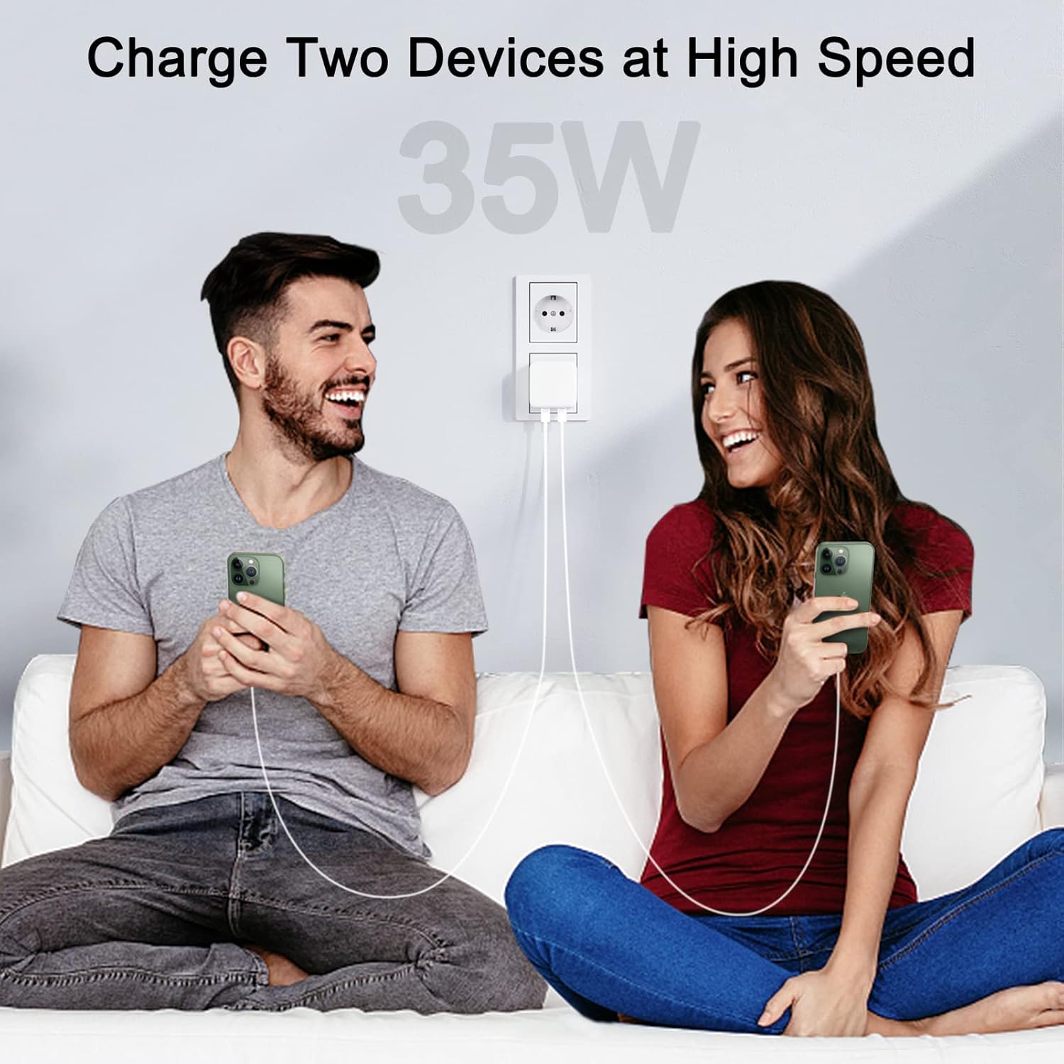 35W Dual USB-C PD Fast Charger