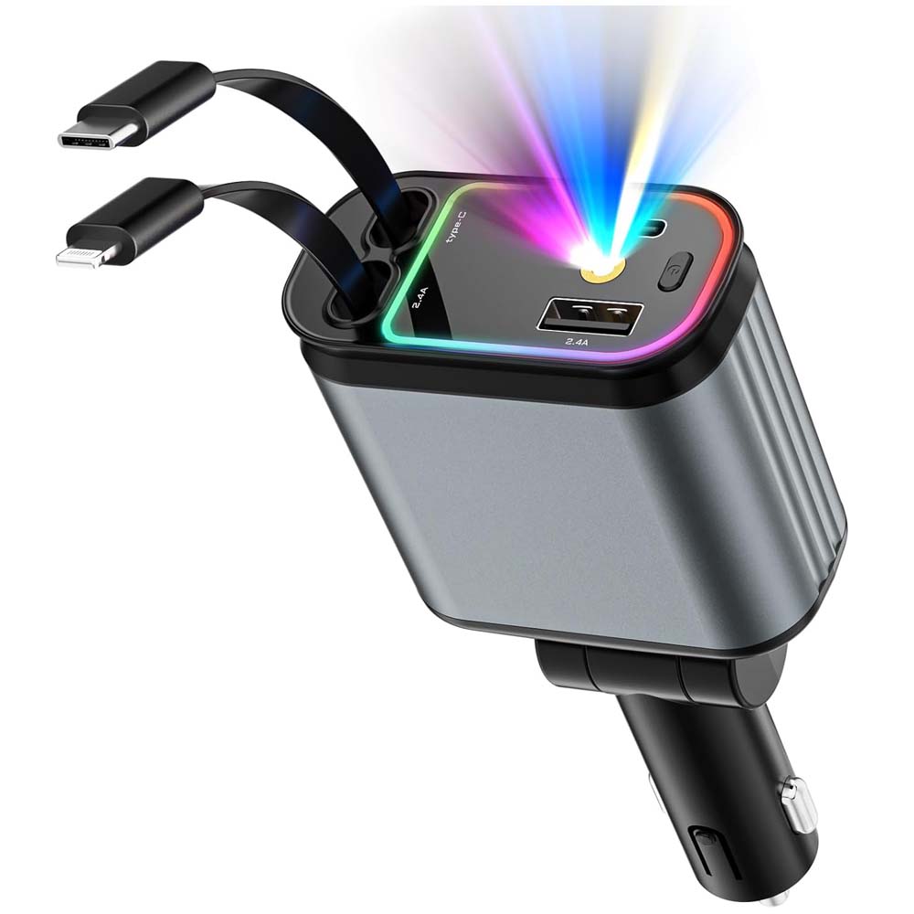 Fast 60W Car Charger with Starlight Roof