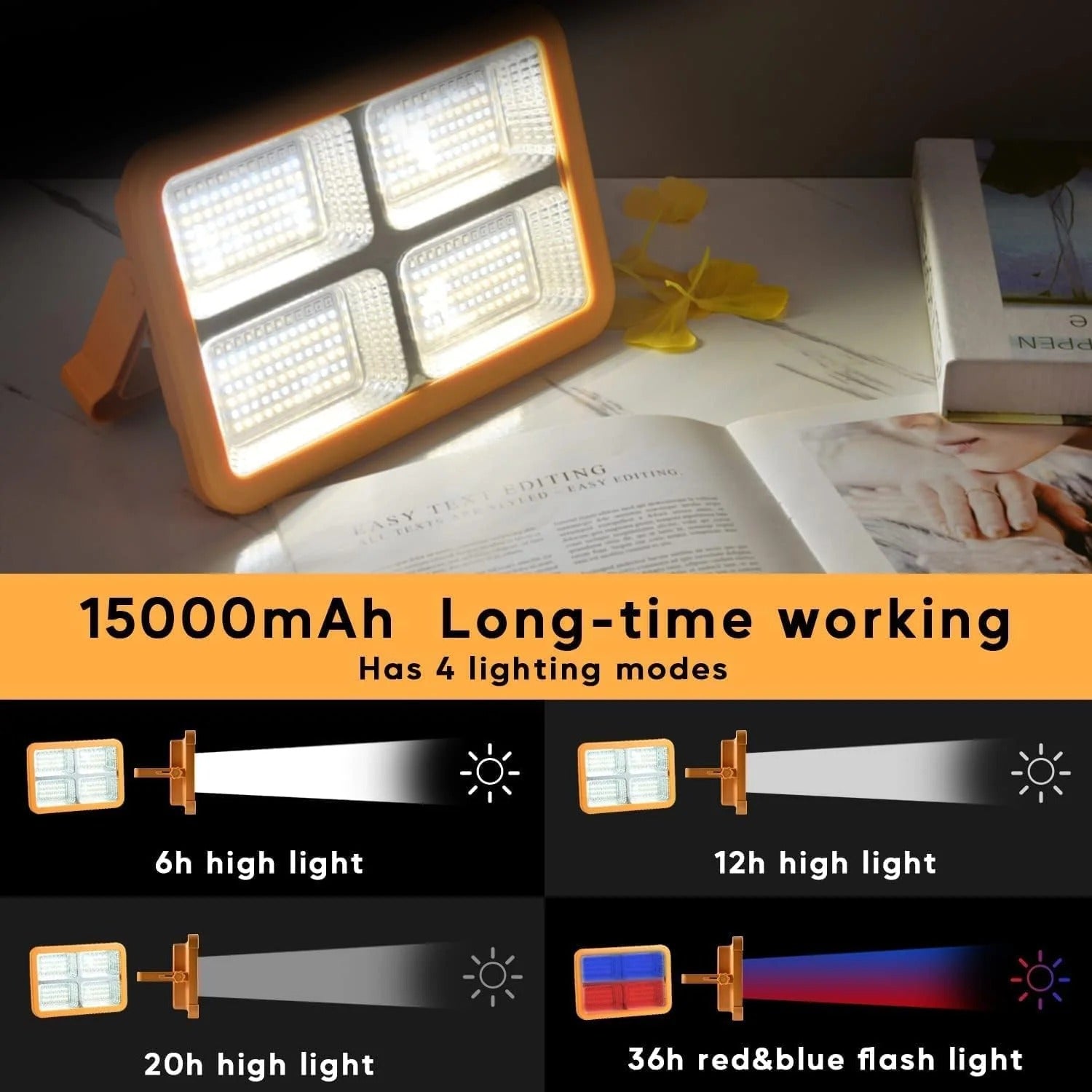 Rechargeable Solar LED Light - 4 Lighting