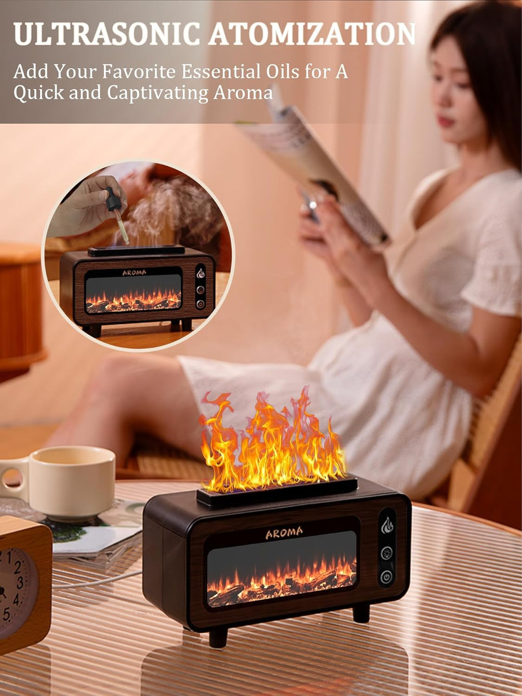 Wood Grain Fireplace Diffuser