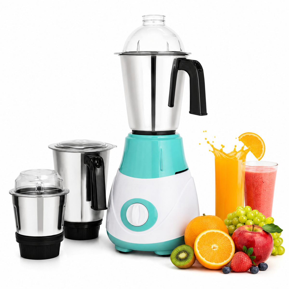 3-in-1 Electric Mixer Grinder with 550W Motor