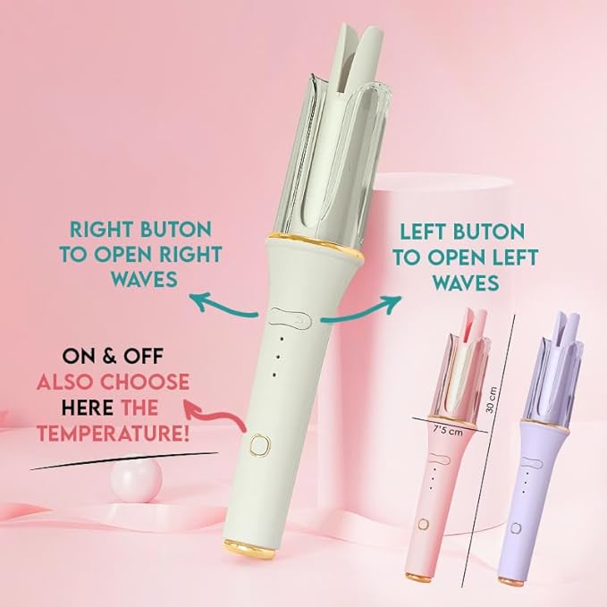2-in-1 Electric Hair Styler Rotating Curling