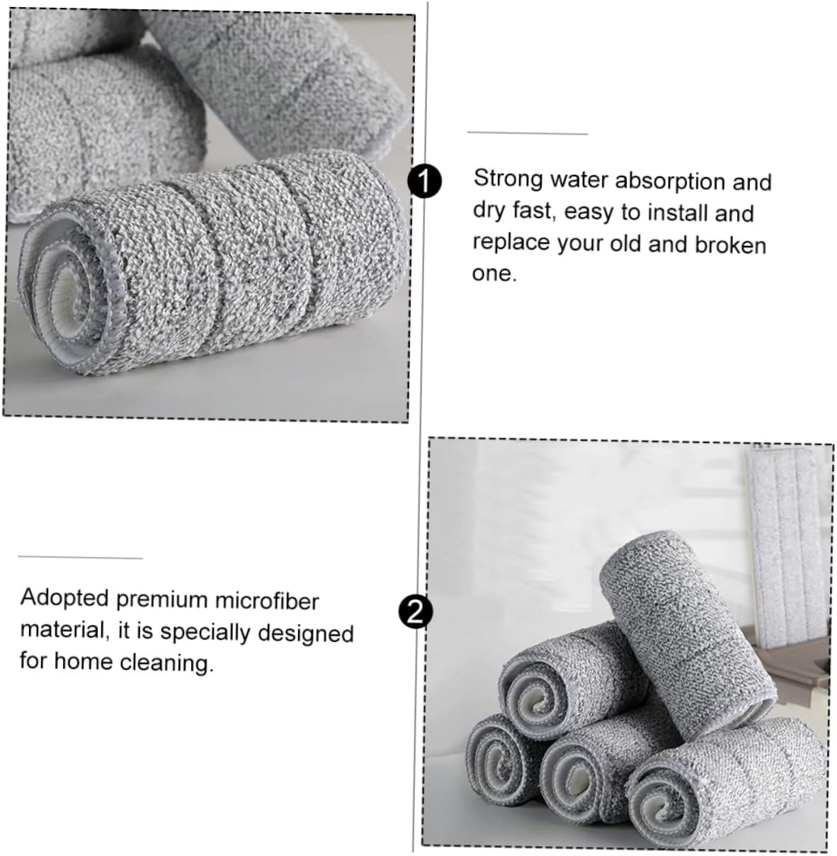 Microfiber Mop Replacement Cloth Pad