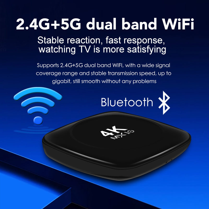 MX10-4K Android 13 TV Box 5G WiFi 4K