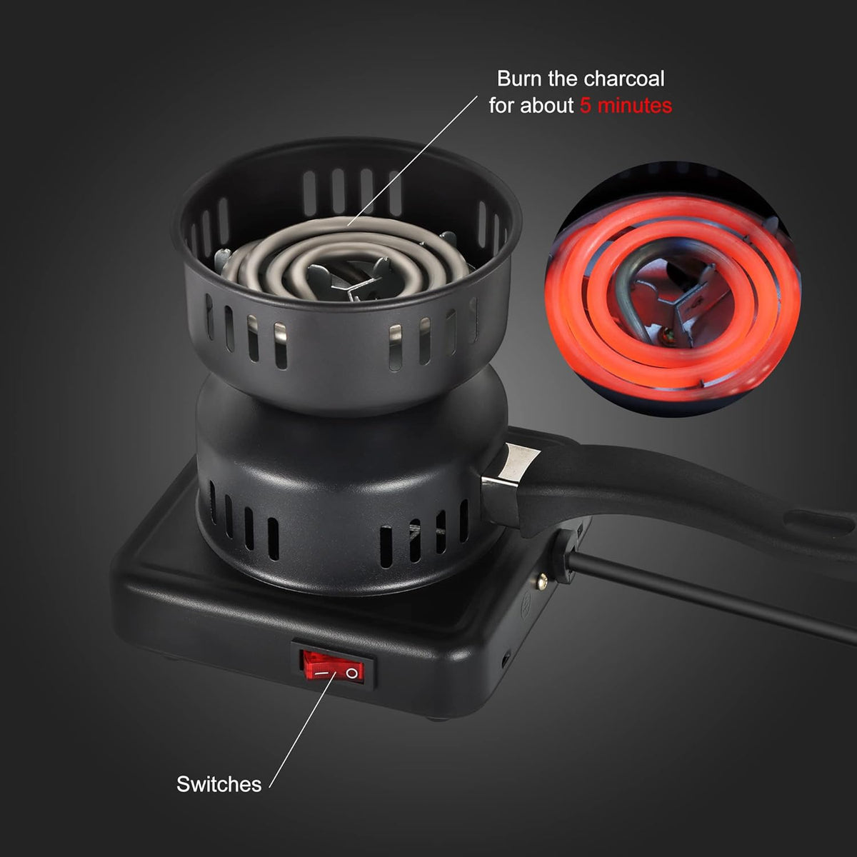 Electric Coal Starter for Hookah, Shisha