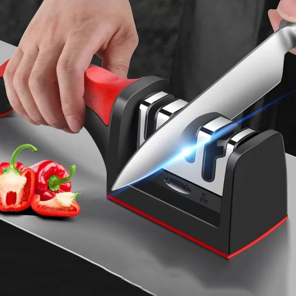Compact Pull-Through Kitchen Knife