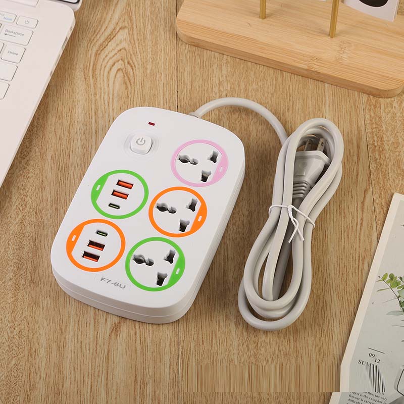4USB+2Type-C British Standard Power Switch