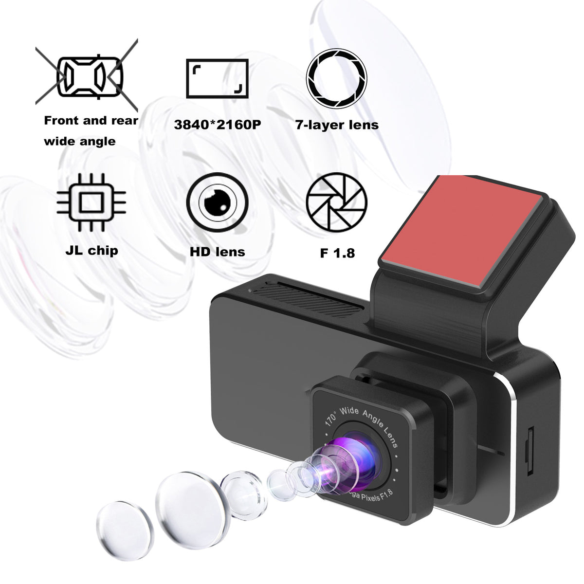 2K+1080P Dual Dash Cam
