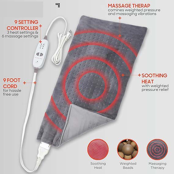 Heat Massaging Weighted Heating Pad