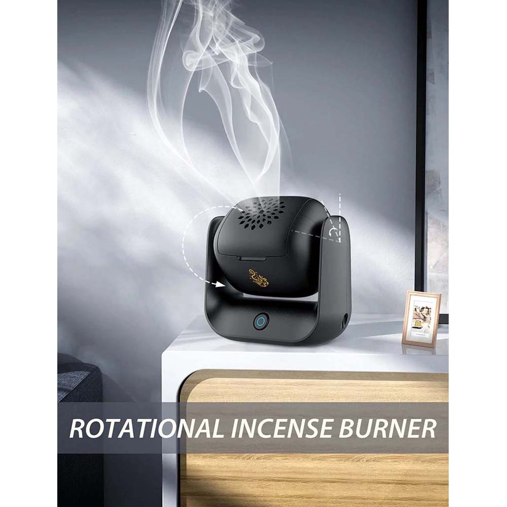 Rotational Incense Burner  90° Rotation, 1500mAh Battery,
