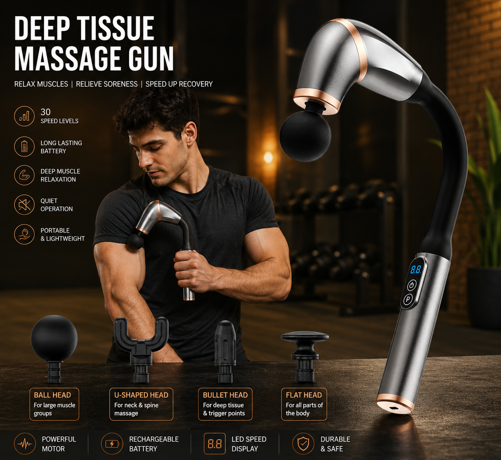 Extended Handle Massage Gun