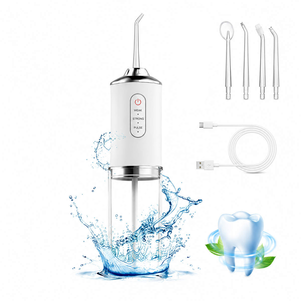 Portable Cordless Water Flosser with 220ml Water Tank