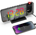 Projection Alarm Clock 180° Rotatable Ceiling