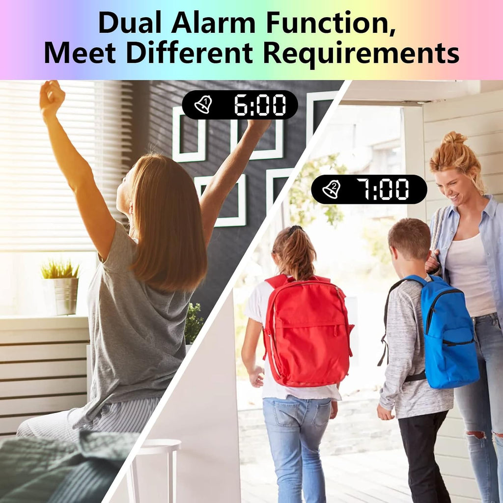 Projection Alarm Clock 180° Rotatable Ceiling